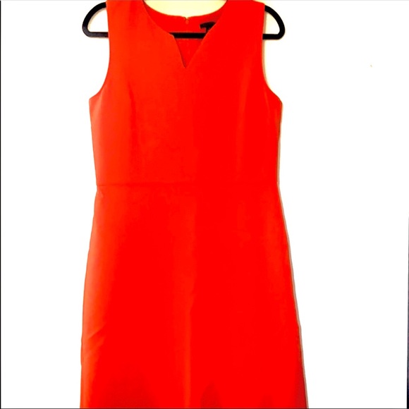 burnt orange sheath dress